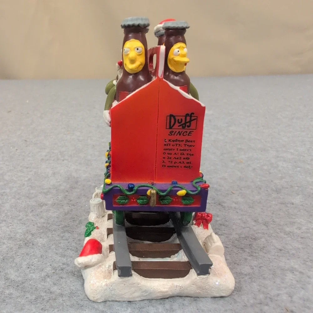 The Simpsons Packing Up for Christmas Duff Beer Train Sculpture 2005 - Picture 3 of 6